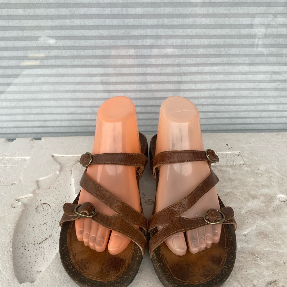 Teva 4186 Women’s Brown Leather Sandals Size W10 - Picture 4 of 15